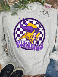 Vikings Head Ash Grey Sweatshirt