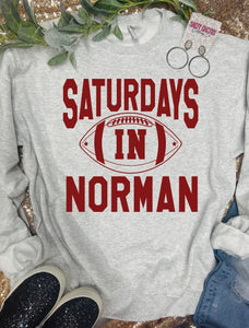 Saturdays in Norman Ash Grey Sweatshirt