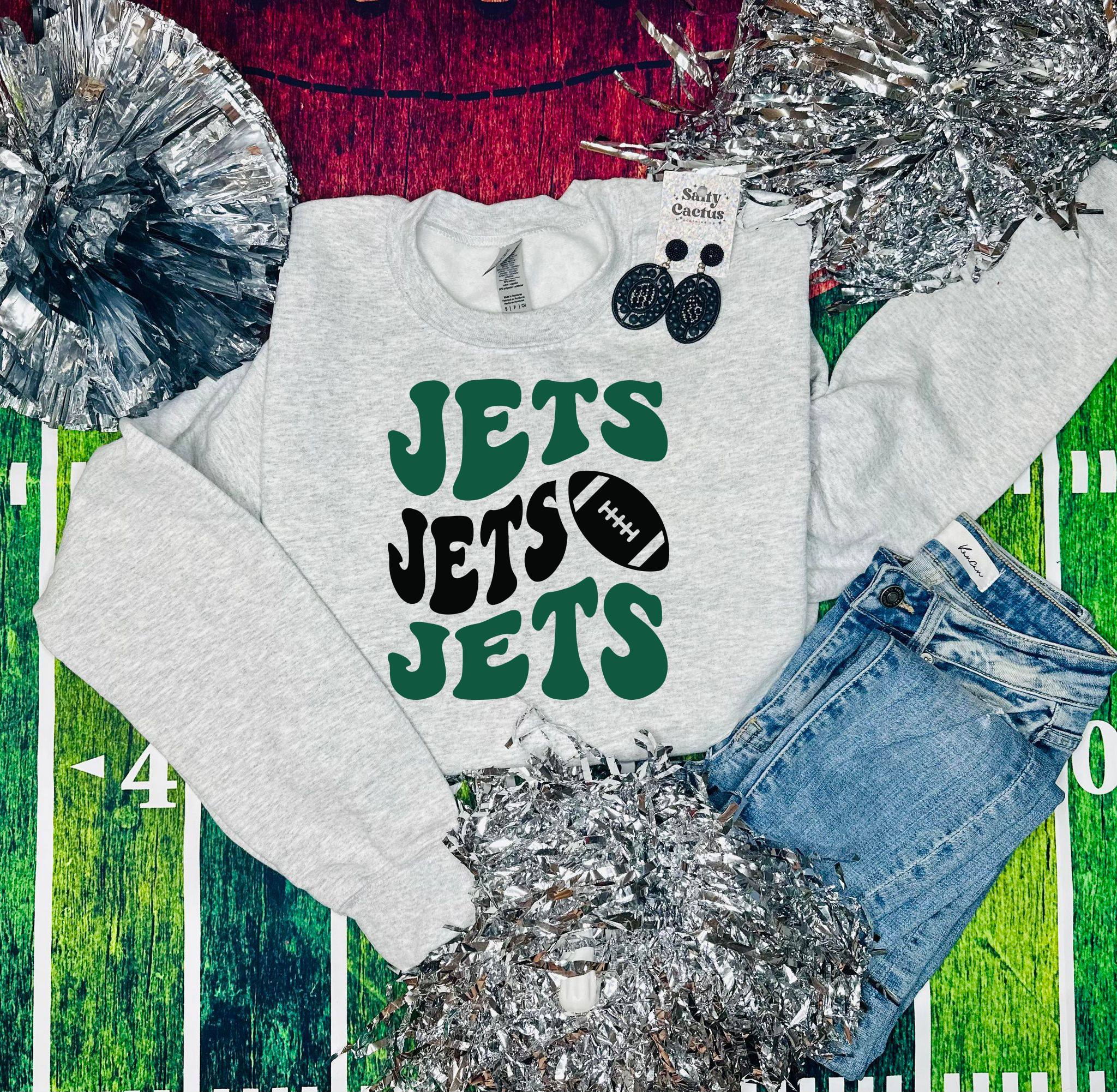 Jets Football Ash Grey Sweatshirt