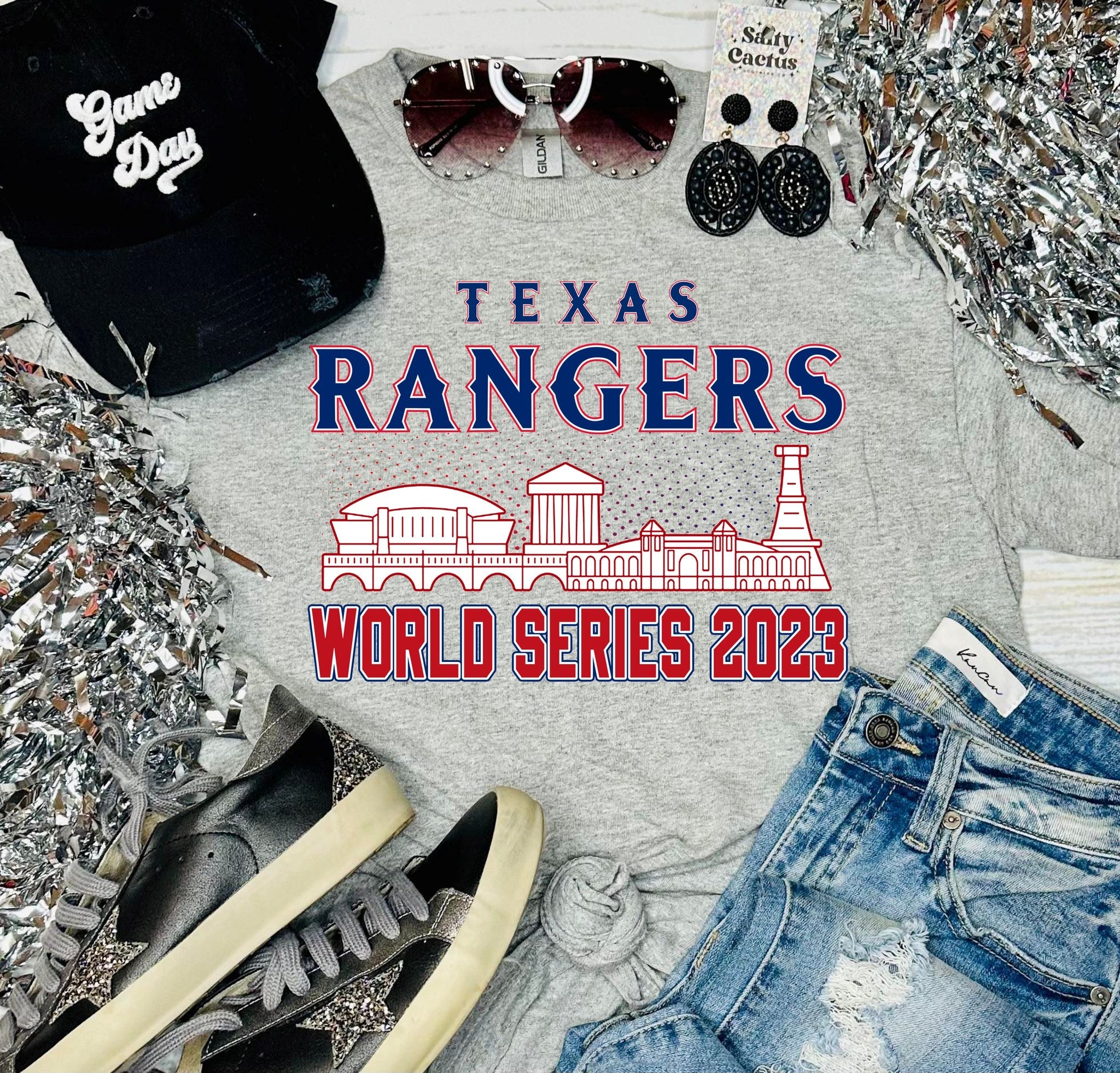 Texas Rangers World Series Arlington Ash Grey Tee