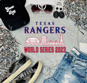 Texas Rangers World Series Arlington Ash Grey Tee