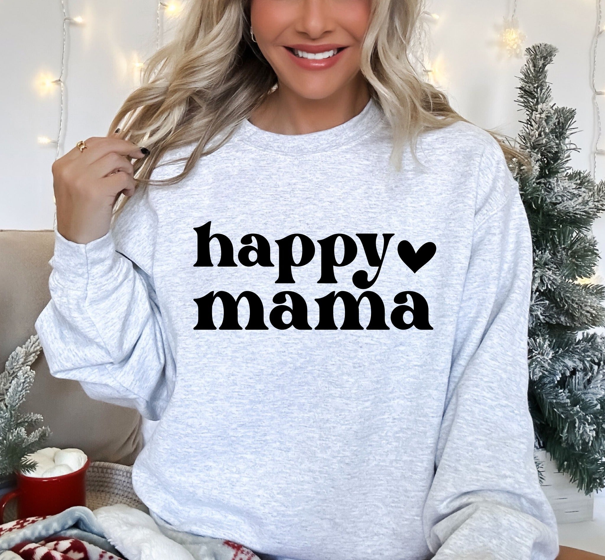 Happy Mama Ash Grey Sweatshirt