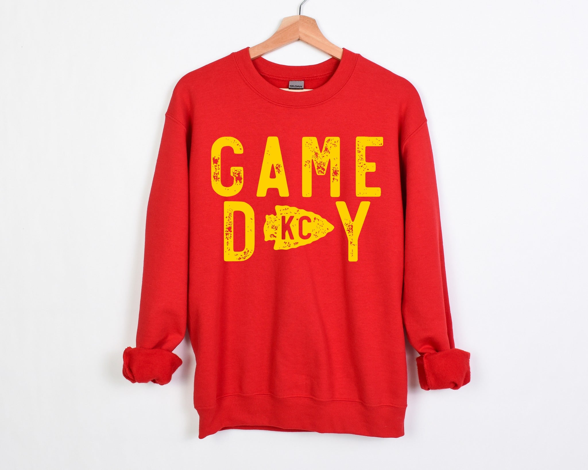 *DTF* Game Day Chiefs Yellow Red Sweatshirt