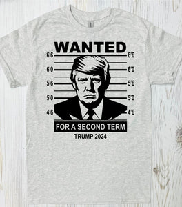 Wanted for a Second Term Ash Tee