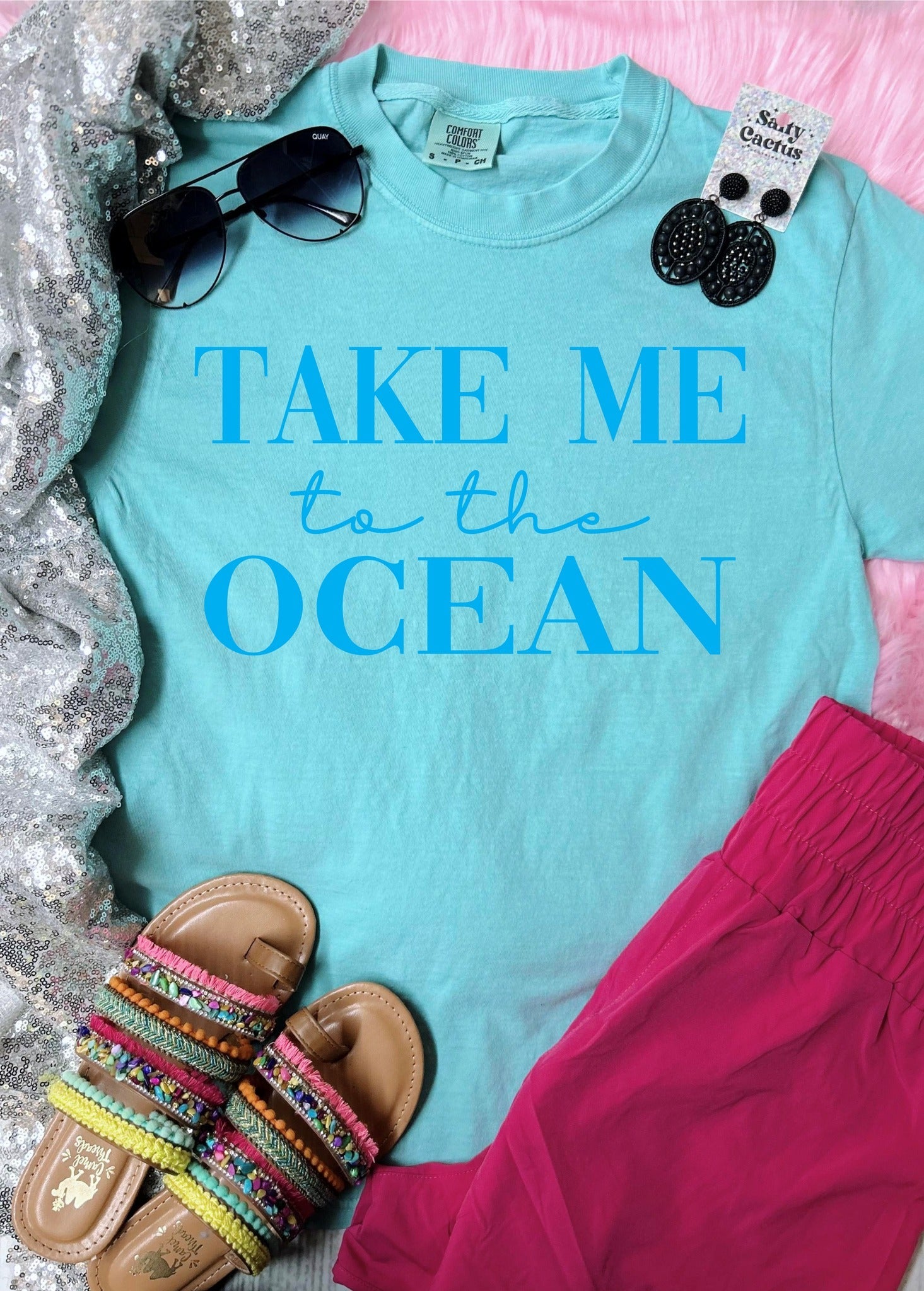 *DTF* Take Me to the Ocean Chalky Mint Comfort Color