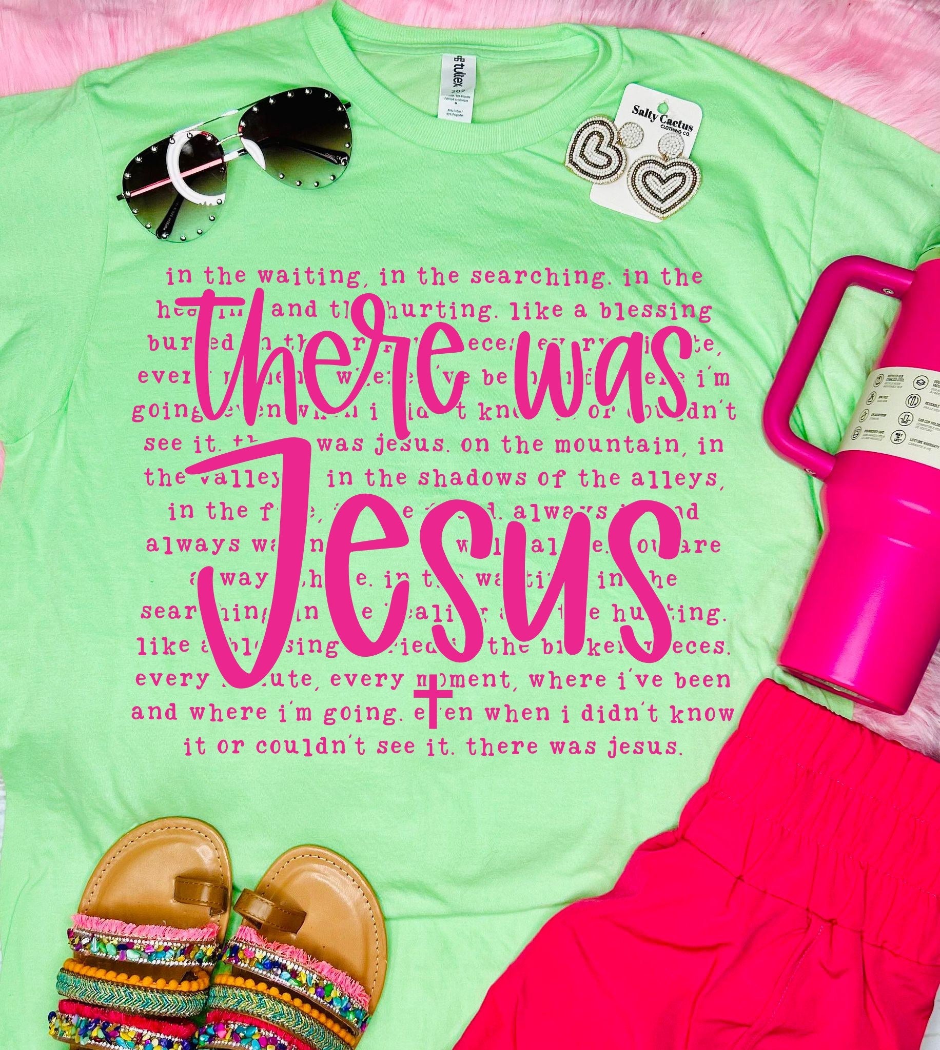 There was Jesus Neo Mint Tee