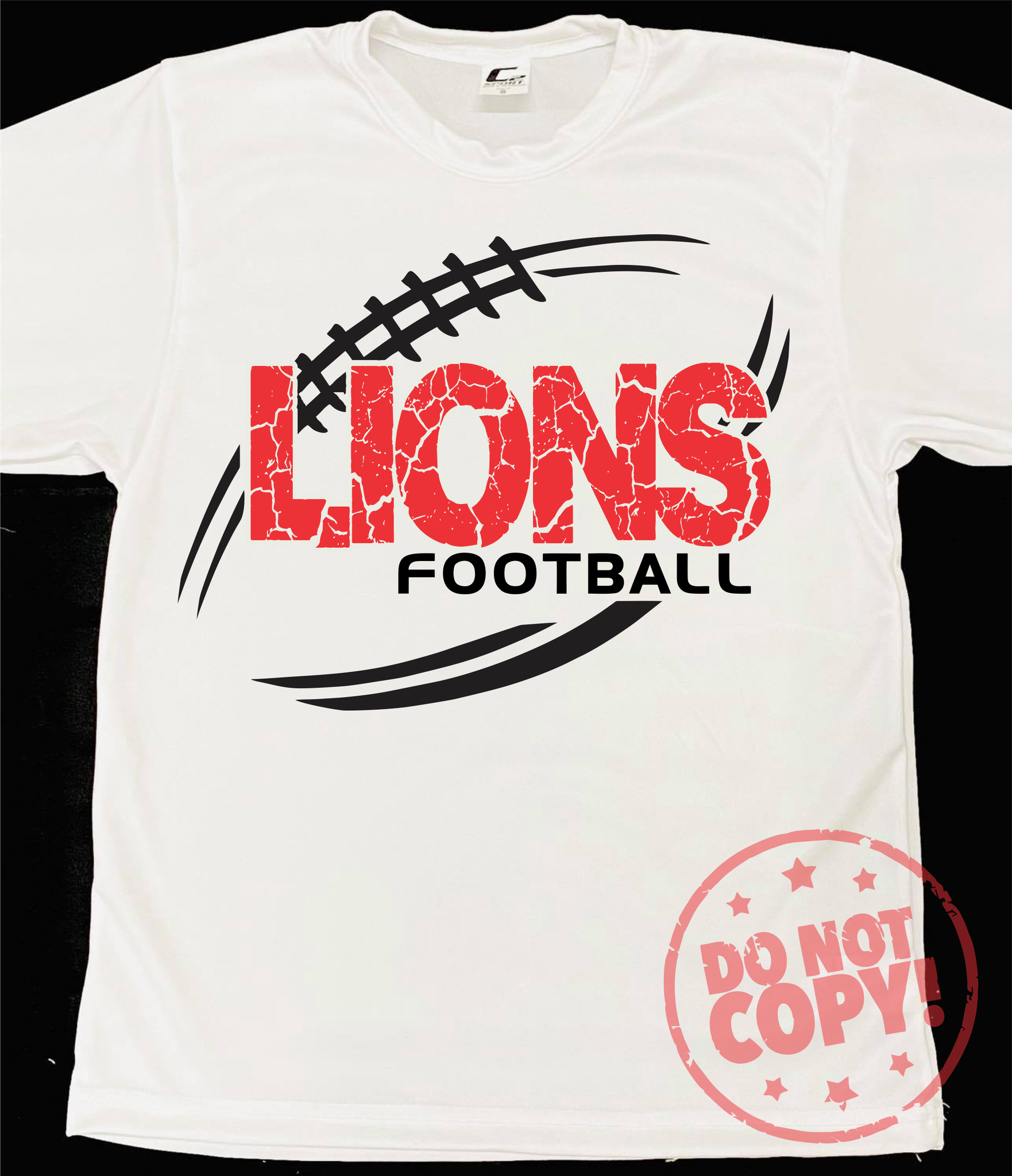 Youth Cracked Football Mascot White Dri-Fit Tee