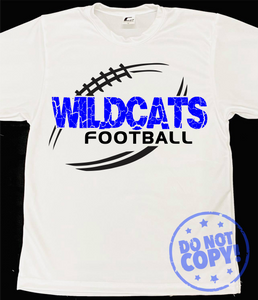 Youth Cracked Football Mascot White Dri-Fit Tee