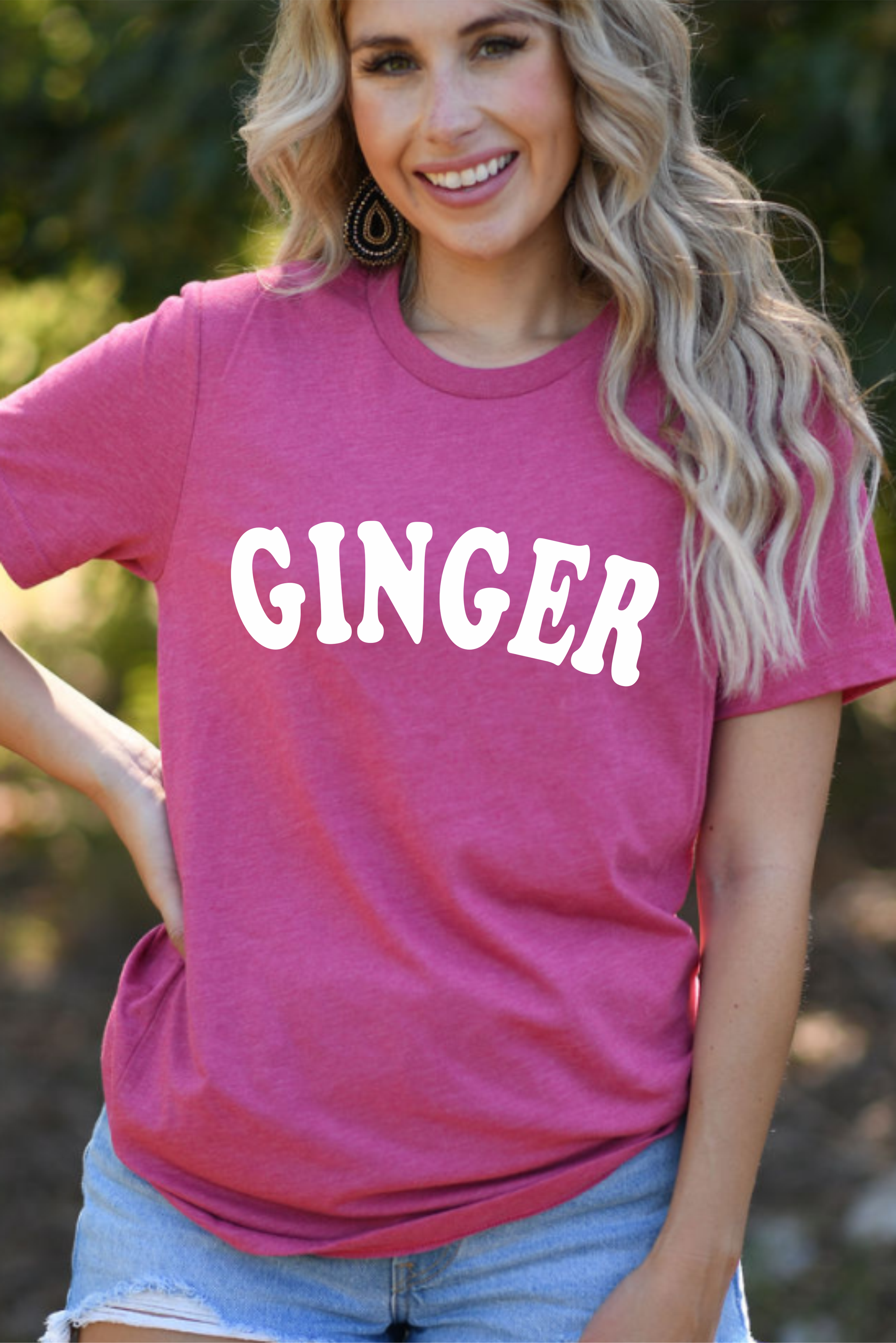 Screen Print Ginger Pink Tee