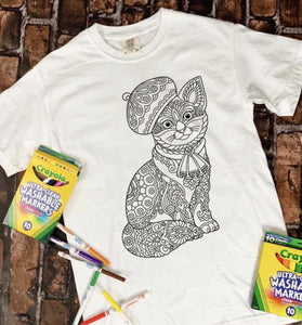 Fancy Cat Coloring Tee